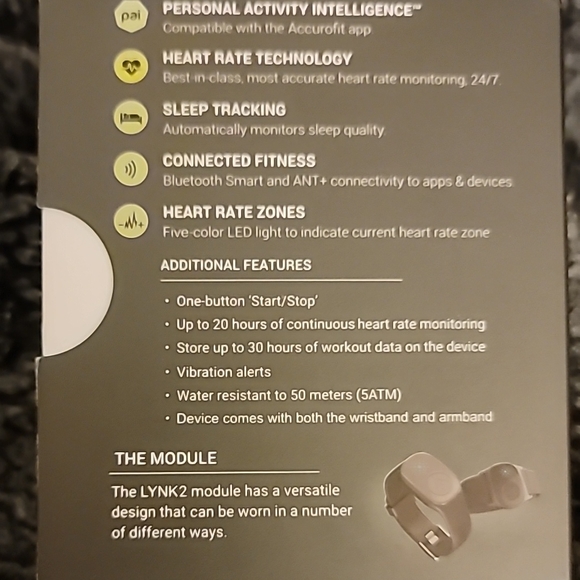 LYNK2 – SpryLive | Accuro Accuro LYNK2 Fitness Tracker - Black